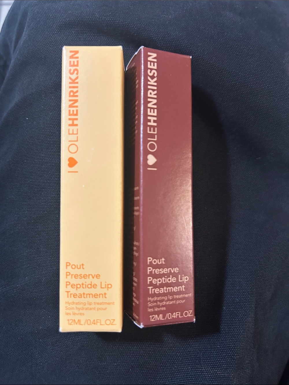 Ole Henriksen Pout Preserve Peptide Lip Treatment - Yellow & Maroon Packaging